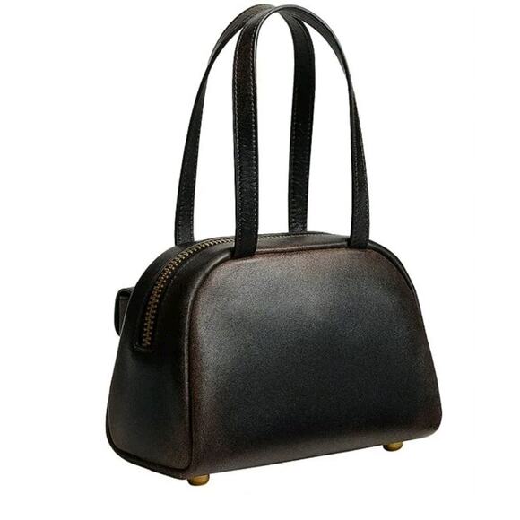 NWT Coach Twin Turnlock Bag 20 Loved Leather CC585 - Picture 3 of 6